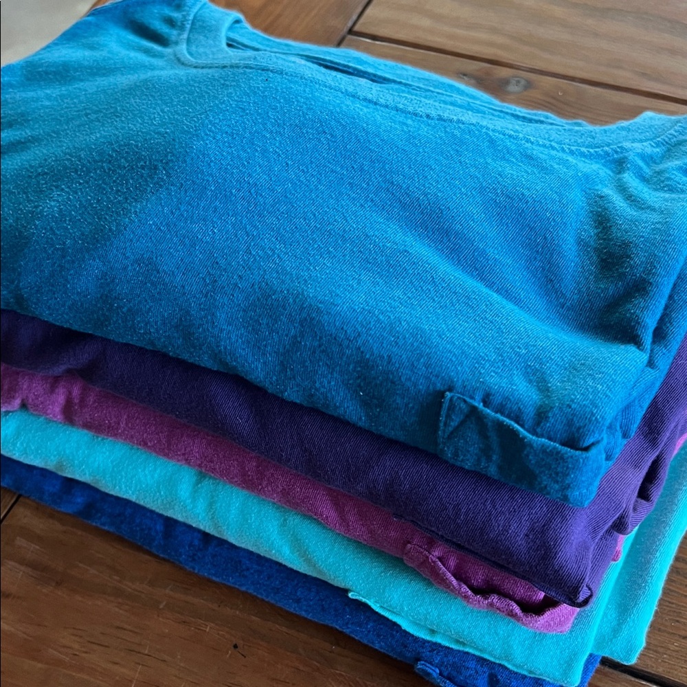 Men's Blue and Purple Short Sleeve Tees